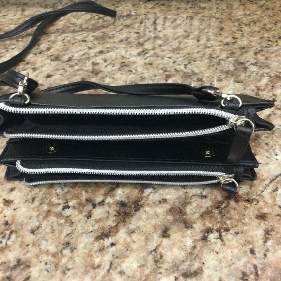 Nicole Crossbody Wallet Purse Wristlet Women’s Black by Nicole Miller - Picture 4 of 7